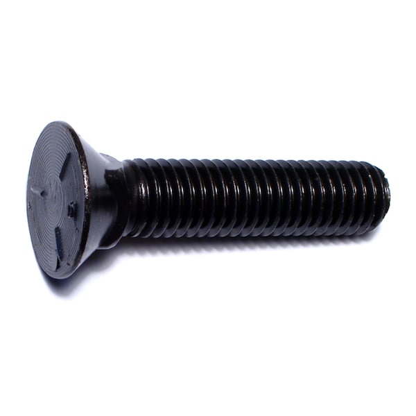 Midwest Fastener Plow Bolt, 1/2"-13 Thrd Sz, 2-1/4" L, Flat Head, Steel, Plain, 50 PK 01244 - main